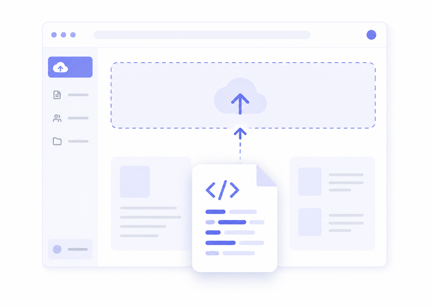 Upload an HTML document